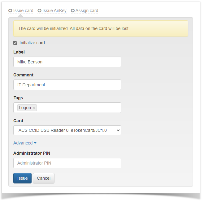 Axidian CertiFlow Documentation > Smart card issuance > cardissuance.png
