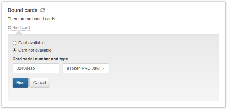 Axidian CertiFlow Documentation > Smart card binding > bindcardnotavailable.png