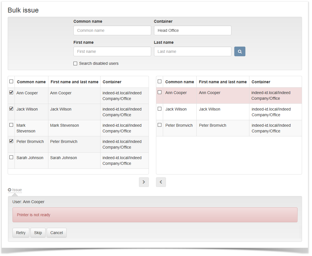 Axidian CertiFlow Documentation > Smart card bulk issue > cardbulkissueerror.png