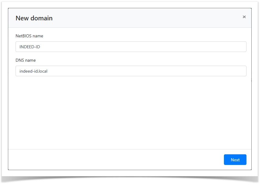 Indeed Privileged Access Manager 2.0 EN Documentation > Work with domains > DomainsAddDomain1.png