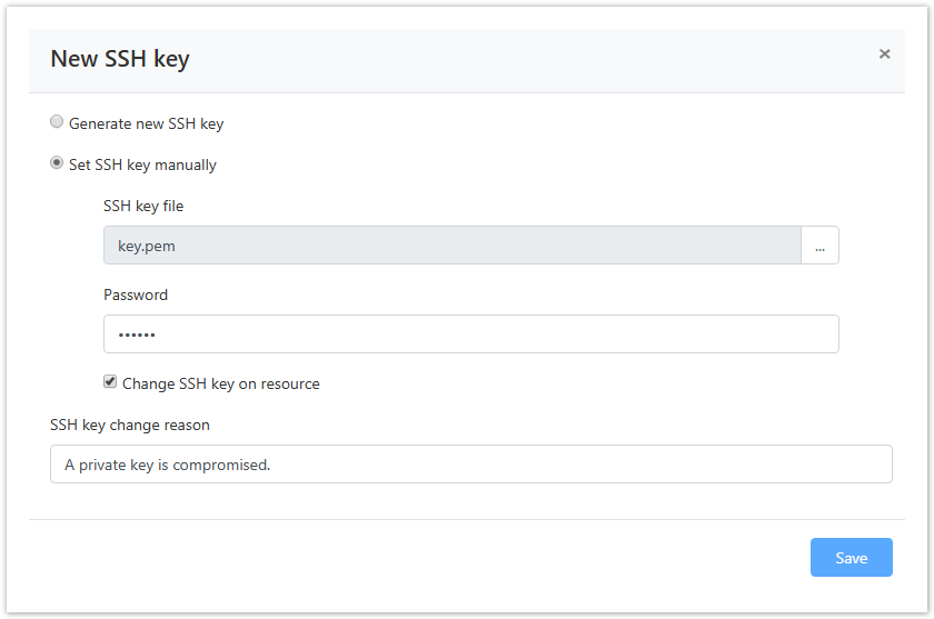 Indeed Privileged Access Manager 2.1 EN Documentation > Basic operations with accounts > AccountsResetSSHKey.png