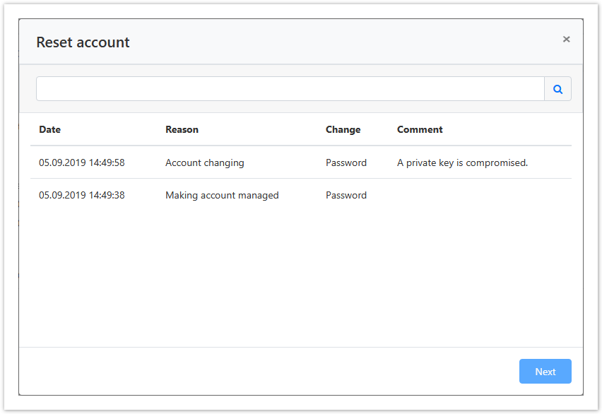 Indeed Privileged Access Manager 2.1 EN Documentation > Basic operations with accounts > AccountsRollback1.png