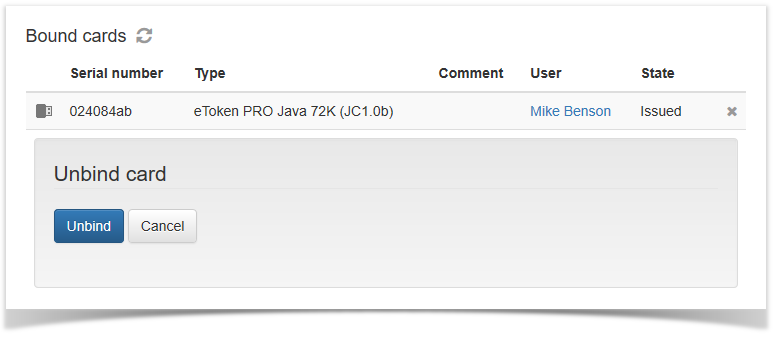Indeed Certificate Manager 6.0.0 Documentation > Smart card binding > unbindcard.png