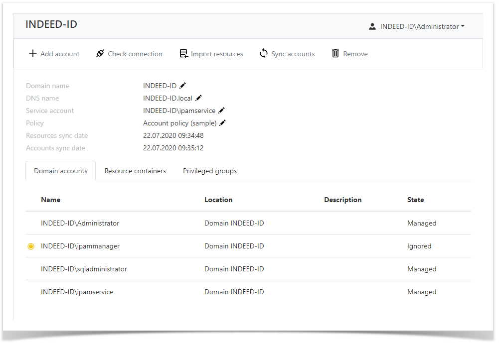 Indeed Privileged Access Manager 2.2 Documentation > Domains > DomainsProfile.png